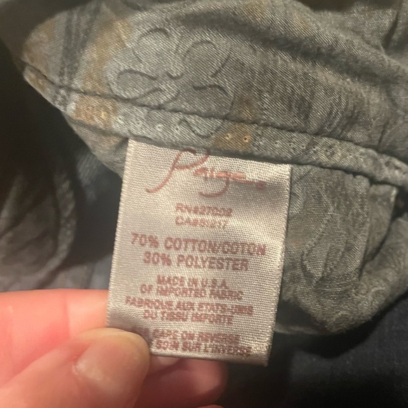 Paige Hidden Hills Flare Bootcut Dark Wash Jeans - Size 27 - Picture 10 of 12